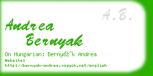 andrea bernyak business card